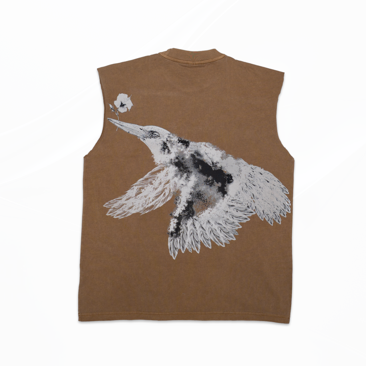 FTG oversized acid washed sleeveless t-shirt