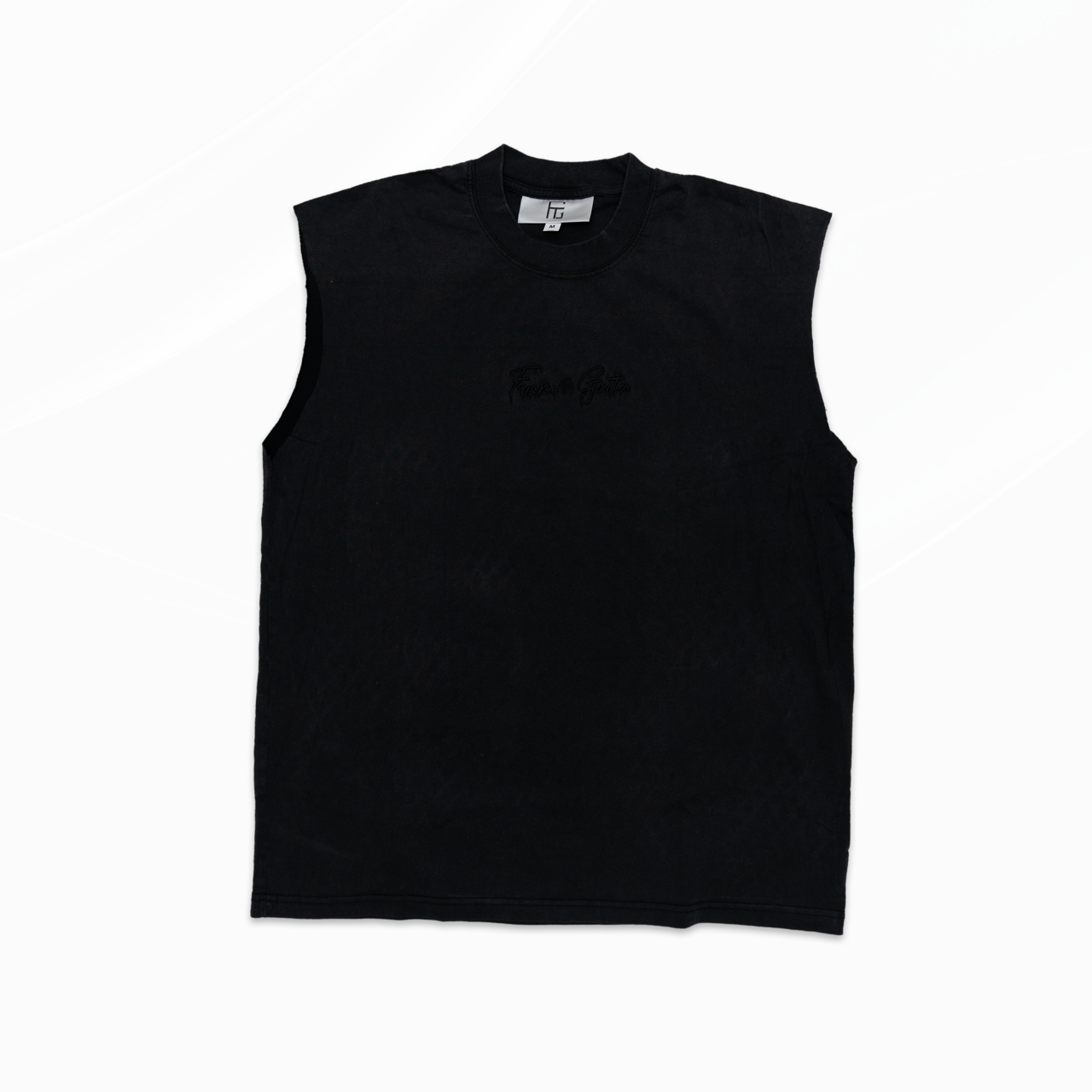 FTG oversized acid washed sleeveless t-shirt