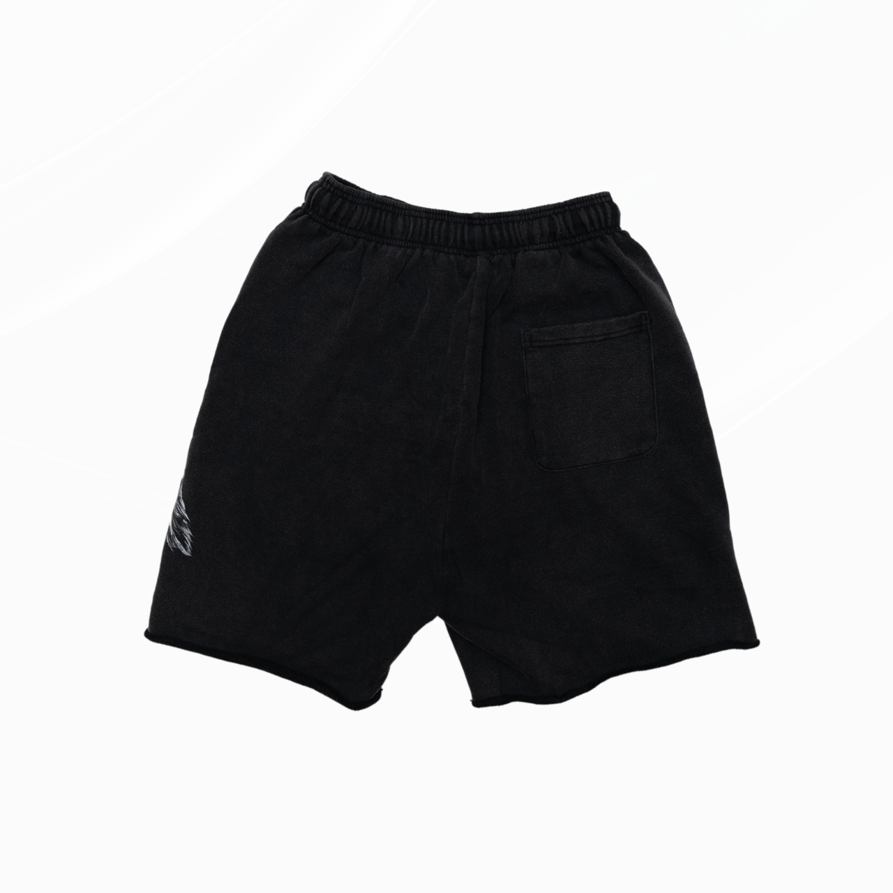 FTG raw edge acid washed shorts