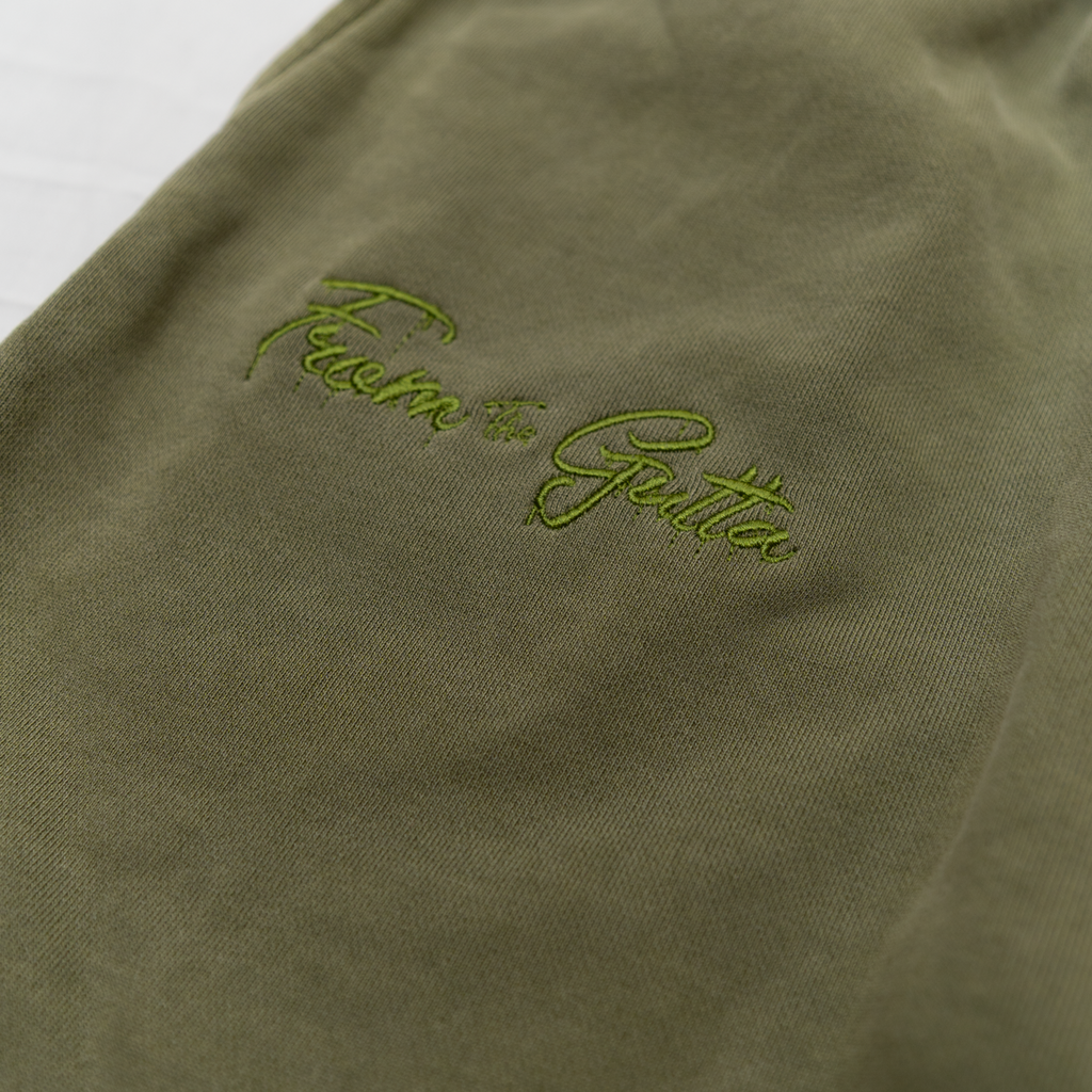 FTG raw edge acid washed shorts