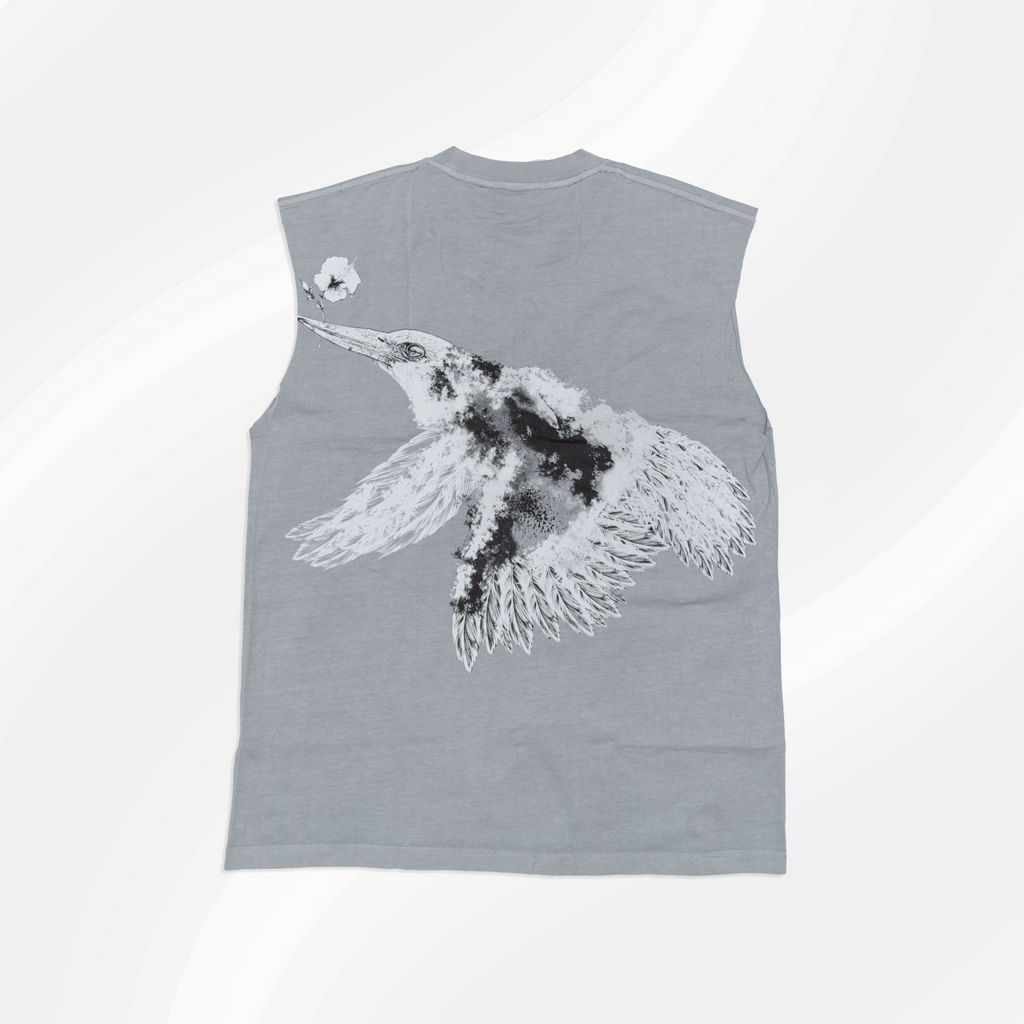 FTG oversized acid washed sleeveless t-shirt