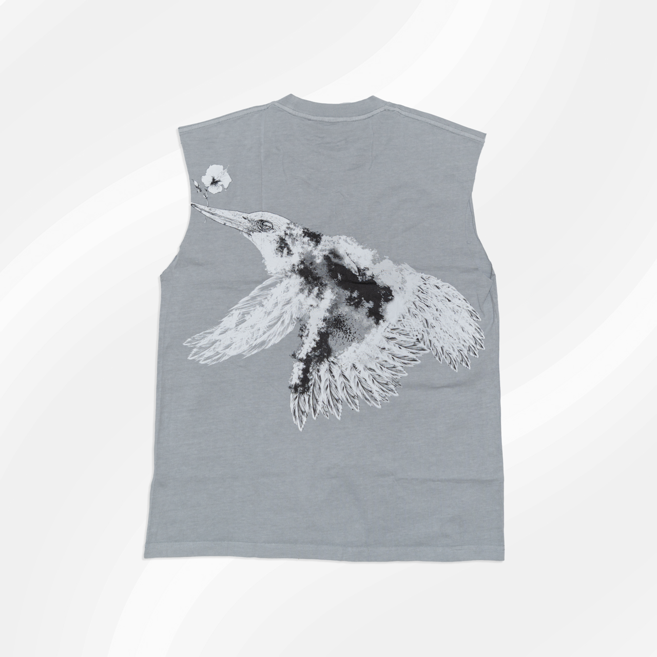 FTG oversized acid washed sleeveless t-shirt